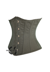 Army Green Cotton Gothic Underbust Waist Training Bustier Corset